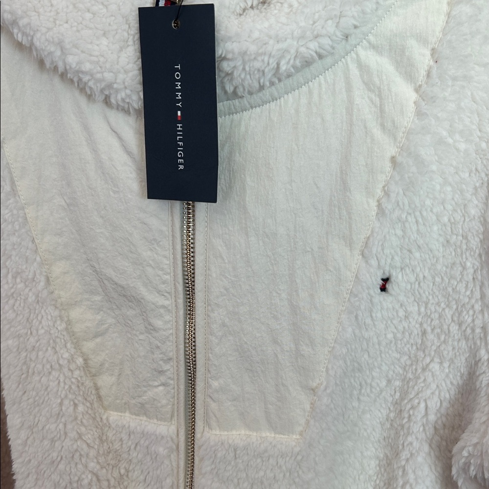 Tommy Hilfiger Cream Teddy Jacket - Picture 3 of 6